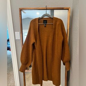 Soft brown long cardigan